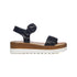 Sandali neri con fascia effetto intrecciato e zeppa 3 cm Lora Ferres, Donna, SKU w043000252, Immagine 0